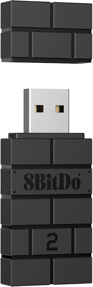 8Bitdo - Wireless USB Adapter 2 for Switch OLED, Windows PC, Mac and Raspberry Pi, PS5, PS4, Switch Pro Controller and More (Windows)
