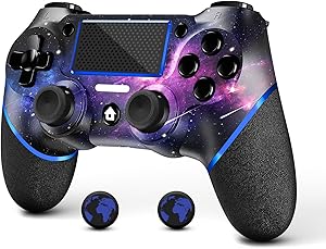 AceGamer Controlador Inalámbrico Para Ps4, Controlador De Juego Compatible Con Ps4/Pro/Slim/Pc, Con Turbobotón/Botón Trasero/Doble Vibración/Sensor De Giroscopio De 6 Ejes/Panel Táctil