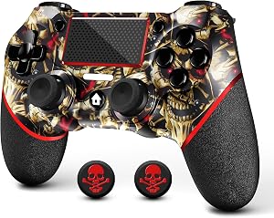 AceGamer Controlador Inal&aacute;mbrico Para Ps4, Controlador De Juego Compatible Con Ps4/Pro/Slim/Pc, Con Turbobot&oacute;n/Bot&oacute;n Trasero/Doble Vibraci&oacute;n/Sensor De Giroscopio De 6 Ejes/Panel T&aacute;ctil