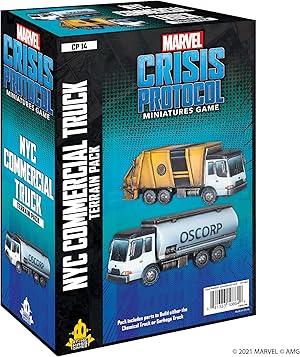 Atomic Mass Games , Marvel Crisis Protocol: NYC Commercial Truck Terrain Pack, Miniatures Game, Ages 14+, 2 Players, 90 Minutes Playing Time