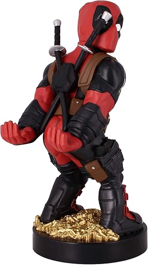 Cable Guys - Rear View Deadpool Marvel Phone Holder & Collectable Desktop Gaming Accessories Holder - Stable Phone Stand for holding Phones/iPhone/Samsung and Most Controllers
