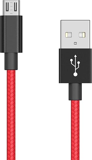 CiSiRUN Cable de carga para PS4 y Xbox One Cable de Carga para Mando,3m（Rojo）