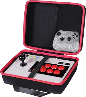 co2CREA Duro Viajar Caja Estuche Funda para Cable 8bitdo Arcade Stick y USB, la Funda Protectora es Compatible con el Controlador inal&aacute;mbrico 8bitdo Ultimate 2.4G(Funda Solo)