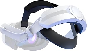 Correa para Meta Quest 3 Accesorios, Bater&iacute;a Strap para Oculus Quest 3, con Bater&iacute;a de 8000 mAh para Tiempo de Juego Adicional de 4 Horas, Gran Comodidad con Contrapeso - Aubika