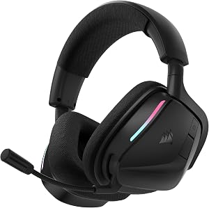 Corsair Void v2 Auriculares Inal&aacute;mbricos para Juegos &ndash; Carbono | Bluetooth, Dolby Atmos, Bater&iacute;a de 70 Horas, Inal&aacute;mbrica de Doble Banda, Carga R&aacute;pida - PC, PS5, PS4, Switch y M&oacute;vil