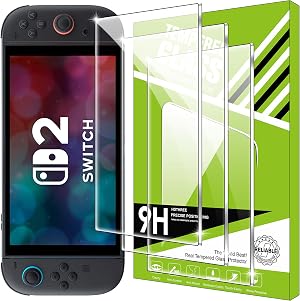 Cristal Templado para Nintendo Switch 2 (2025) 7.9" Protector Pantalla [3 Pieza] HD Vidrio Templado Protector Pantalla para