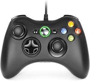 Dhaose Xbox 360 Mando de Gamepad, Mando PC, Controlador Mando USB de Xbox 360 con Vibraci&oacute;n, Controlador de Gamepad para Xbox 360 Mando Windows XP/7/8/10