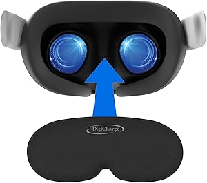 Digicharge Protector de Lente VR Cubierta para Meta Quest 3, Quest 2, Oculus Quest 1/RiftS, Valve Index, Pico 4, Espuma Premium, Protección contra el Polvo y los Arañazos