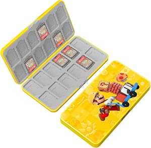 doepeBAE Switch Card Holder, Funda Juegos Switch, Caja Tarjetas de Juego, Dise&ntilde;o Magn&eacute;tico, Forro de Silicona, con 24 Ranuras para Tarjetas de Juego y 24 Ranuras para Tarjetas SD (24A)