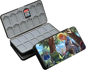 doepeBAE Switch Card Holder, Funda Juegos Switch, Caja Tarjetas de Juego, Dise&ntilde;o Magn&eacute;tico, Forro de Silicona, con 48 Ranuras para Tarjetas de Juego y 48 Ranuras para Tarjetas SD (48G)