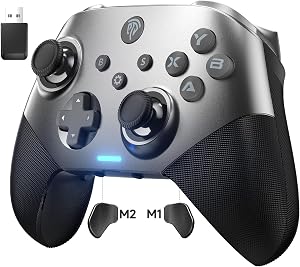 EasySMX X10 Mando PC Inalambrico con Botones Mec&aacute;nicos- Carcasa Facial Magn&eacute;tica Reemplazable DIY- Hall Joystick- Hall Trigger- 1000mAh Bater&iacute;a para PC/Switch/M&oacute;vil/Black Myth: Wukong- Plata