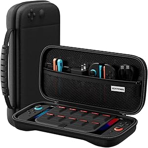 ECHTPower Funda para Switch 2 2025, Estuche Rígido de Nylon con Velcro Seguro, Anticaídas y Liegro, Case para Switch 2 con Interior de Terciopelo- Protege contra Rayaduras, Siempre como Nuevo