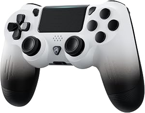ECHTPower Mando para PS4, Mando Inal&aacute;mbrico para PS4/Pro/Slim/PC, Accesorios para PS4 con Dise&ntilde;o de Tinta, Doble Vibraci&oacute;n, Giroscopio, Conector de Audio 3.5mm, Agarre Antideslizante, Ergon&oacute;mico