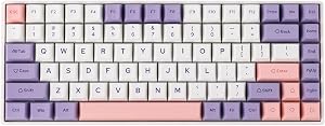 EPOMAKER EP84 Plus 75% Hot-Swap Teclado mec&aacute;nico para Juegos con Software programable, Tres Modos (2,4 GHz/BT 5.0/USB-C Wired), RGB, NKRO, PBT Teclas para Mac/Win (Wisteria Linear)