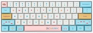 EPOMAKER SK61 Teclado mecánico programable con cable para juegos de 60 % 61 teclas retroiluminación RGB 16,8 m, NKRO, resistente al agua, tipo C Win, Mac y Gaming (Gateron óptico negro, macaron