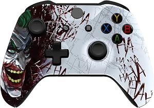 eXtremeRate Carcasa para Xbox One S X Accesorios Funda Delantera Protectora de la Placa Frontal Cubierta Antideslizante para Xbox One X S Control-Model 1708 (Clown Hahaha)