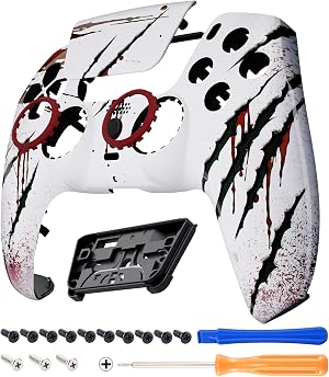 eXtremeRate Luna Redise&ntilde;ado Carcasa Frontal con Panel T&aacute;ctil Compatible con ps5 BDM-010 BDM-020 BDM-030 BDM-040 Carcasa Delantera Placa Frontal Funda Portectora Compatible con ps5(Ataque Salvaje)