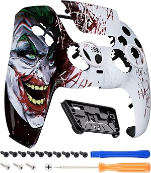 eXtremeRate Luna Redise&ntilde;ado Carcasa Frontal con Panel T&aacute;ctil Compatible con ps5 BDM-010 BDM-020 BDM-030 BDM-040 Carcasa Delantera Placa Frontal Funda Portectora Compatible con ps5(Clown HAHAHA)