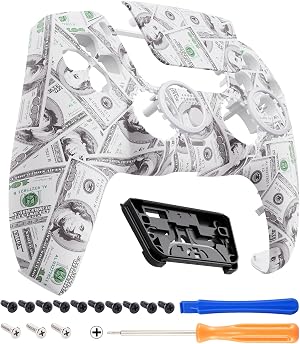 eXtremeRate Luna Redise&ntilde;ado Carcasa Frontal con Panel T&aacute;ctil Compatible con ps5 BDM-010 BDM-020 BDM-030 BDM-040 Carcasa Delantera Placa Frontal Funda Portectora Compatible con ps5(Efectivo de $100)