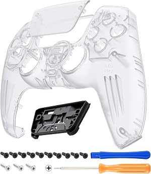 eXtremeRate Luna Redise&ntilde;ado Carcasa Frontal con Panel T&aacute;ctil Compatible con ps5 BDM-010 BDM-020 BDM-030 BDM-040 Carcasa Delantera Placa Frontal Funda Portectora Compatible con ps5(Transparente)