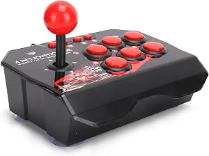 Fight Stick, Joystick de con Cable, con Joystick de Metal esf&eacute;rico y 6 Botones de Control Redondos, Accesorios de Juegos de para Switch / pc / ps3