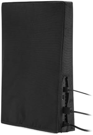Funda Antipolvo para PS5, Funda Antipolvo Impermeable Antiara&ntilde;azos de Tela Oxford para PS5, Repuesto de Funda Antipolvo Vertical para Consola de Juegos para Sala de Juegos en Casa (Negro)
