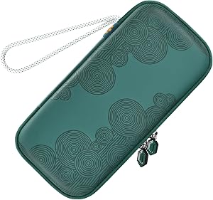 FUNLAB Funda para Switch compatible con Nintendo Switch/OLED/Lite para fan&aacute;ticos de Zelda, funda de transporte port&aacute;til para interruptor con 10 ranuras para tarjetas de juego y almacenamiento de