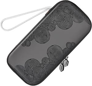 FUNLAB Funda para Switch compatible con Nintendo Switch/OLED/Lite para los fans de Zelda, funda de transporte port&aacute;til con 10 ranuras para tarjetas de juego y almacenamiento de accesorios, color negro
