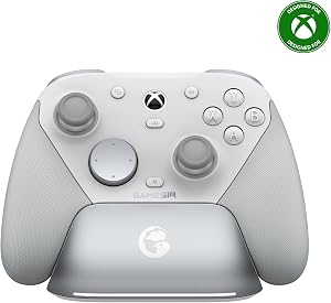 GameSir G7 Pro Mando 1000Hz con Estaci&oacute;n de Carga: Xbox Series X|S, Xbox One, Win 10/11 & Android - Joysticks TMR, Gatillos Ajustables & 4 Botones Programables - Blanco Mec