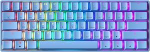 GK61, Teclado mec&aacute;nico para gaming, 61 teclas multicolor RGB, retroiluminado con iluminaci&oacute;n LED, con cable, programable, cableado, para jugadores de PC y Mac (dise&ntilde;o italiano no garantizado)