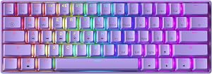 GK61 Teclado mec&aacute;nico para juegos &ndash; 61 teclas multicolor RGB iluminado LED retroiluminado con cable programable para PC/Mac Gamer (Gateron &oacute;ptico azul, lavanda)