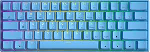 GK61 Teclado mec&aacute;nico para juegos &ndash; 61 teclas multicolor RGB iluminado LED retroiluminado con cable programable para PC/Mac gamer (Gateron &oacute;ptico marr&oacute;n, azul)