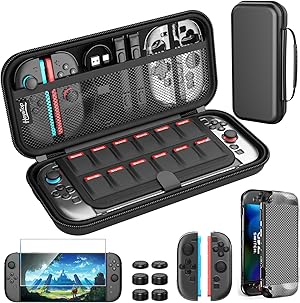 HEYSTOP Funda Compatible con Nintendo Switch 2,Kit de Estuche Protector con Carcasa para PC y Carcasa de TPU para el Control de Switch 2,Diseño de Gran Capacidad Compatible con Accesorios de Switch 2