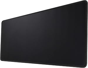 HIHUHEN XXL tama&ntilde;o Grande Alfombrilla para rat&oacute;n y Ordenador Juegos Alfombrilla de rat&oacute;n Almohadilla de DEST (60x30 Black001)