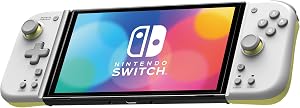HORI - Mando Split Pad Compact (Gris claro y amarillo) para modo port&aacute;til (Nintendo Switch) - Licencia oficial