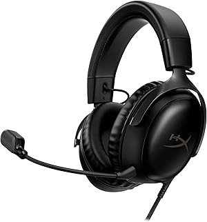 HyperX Cloud III wired Auriculares para Juegos con Cable, PC, PS5, Xbox Series X S, Controladores de 53 mm en &aacute;ngulo, DTS, micr&oacute;fono n&iacute;tido de 10 mm, USB-C USB-A, Negro