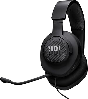 JBL Quantum 100M2 cascos circumaurales para gaming, JBL QuantumSOUND Signature, cable de audio de 3.5 mm, compatibles con m&uacute;ltiples plataformas, micr&oacute;fono desmontable, funci&oacute;n de silencio, negro