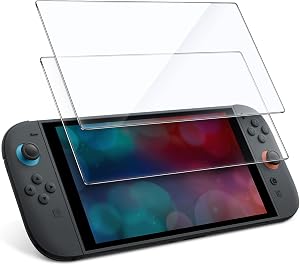 JETech Protector de Pantalla para Nintendo Switch 2 2025, Cristal Vidrio Templado 9H, Anti-Ara&ntilde;azos, HD Clara, 2 Unidades