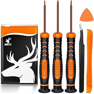 JOREST Destornilladores Kit para Nintendo Switch, 6Pcs Herramientas con Triwing Y00,Y1,Phillips PH000, Pinzas, Palanca Triangular, para Switch Lite, Joycon Controller, Wii, Gameboy