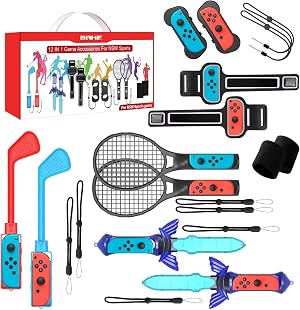 Kits de accesorios para Nintendo Switch 12 en 1 - Juego de accesorios de juego Family Party Pack 2024 para Nintendo Switch juegos deportivos OLED