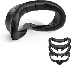 KIWI design V4 Interface Facial de Espuma Viscoel&aacute;stica para Meta Quest 3S | Solo para Quest 3S, alivia presi&oacute;n facial, antivaho, ventilaci&oacute;n fresca, bloquea luz, PU suave, para gafas, f&aacute;cil limpieza
