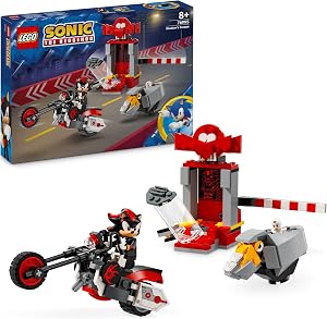 LEGO Sonic The Hedgehog Huida de Shadow The Hedgehog, Moto de Juguete, Figuras de Acci&oacute;n de Personajes del Videojuego del Erizo Azul, Regalo para Ni&ntilde;os, Ni&ntilde;as y Gamers de 8 A&ntilde;os o M&aacute;s 76995