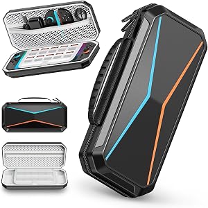 Lmcpa Duro Funda para Consola Nintendo Switch 2 2025, Estuche de Viaje con 10 Cartuchos de Juego, PC Funda R&iacute;gido Port&aacute;til Protector para Consola Nintendo Switch 2 2025 y Accesorios, Negro