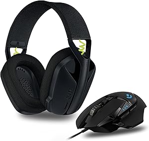 Logitech G 502 Hero Ratón + G 435 Auriculares Inalámbricos Lightspeed para gaming