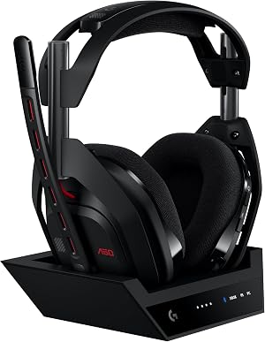 Logitech G Astro A50 LIGHTSPEED para gaming Auriculares inal&aacute;mbricos + base (Gen 5), PRO-G GRAPHENE, cambio entre 3 sistemas, USB-C a Xbox, PS5, PC/Mac o Nintendo Switch & Switch 2, Bluetooth - Negro