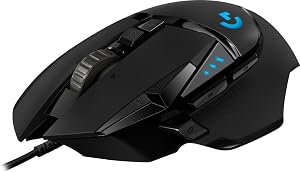Logitech G G502 Hero Rat&oacute;n Gaming con Cable Alto Rendimiento, Captor Hero 25K, 25,600 dpi, RGB, Peso Personalizable, 11 Botones Programables, Memoria Integrada, PC/Mac - Negro