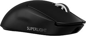 Logitech G PRO X SUPERLIGHT 2 LIGHTSPEED Rat&oacute;n Inal&aacute;mbrico Gaming, ligero, interruptores h&iacute;bridos LIGHTFORCE,sensor HERO 2, 32 000 ppp, 5 botones programables, USB-C, PC y Mac - Negro