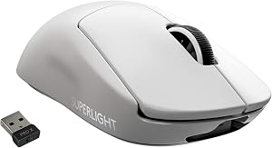 Logitech G PRO X SUPERLIGHT Rat&oacute;n Gaming Inal&aacute;mbrico, Captor HERO 25K, 25,600 DPI, Ultraligero con 63g, Peso Reducido, 5 Botones Programables, Bater&iacute;a Larga Duraci&oacute;n, PC/Mac - Blanco