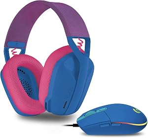 Logitech G203 LIGHTSYNC Rat&oacute;n + Logitech G435 Auriculares Inal&aacute;mbricos LIGHTSPEED para Gaming, Azul
