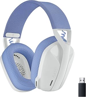 Logitech G435 Auriculares Inal&aacute;mbricos LIGHTSPEED para Gaming - Ligeros, micr&oacute;fono integrado, Bater&iacute;a de 18 horas, Compatibles con Dolby Atmos, Bluetooth, PC, PS4, PS5, M&oacute;vil - Blanco